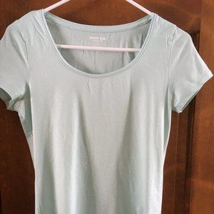 Lands End Women's Shaped Fit Light Blue XS T Shirt